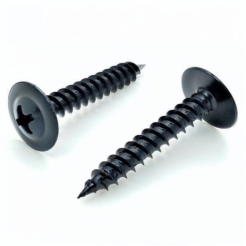 BCP Fasteners #8 x 1, 100 Qty Black Wood Screws - Phillips Modified Truss Head Wood Screws, Black Phosphate Coated Carbon Steel, Perfect for Wood-to-Wood & Thin Metal Fastening Projects BCP1079 - Image 1